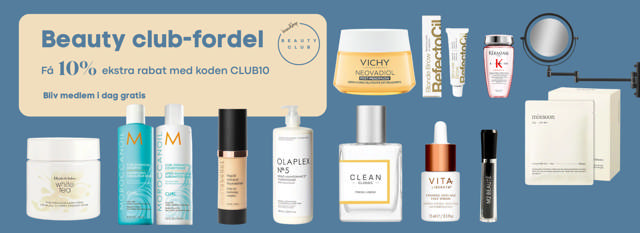 10% rabatkode til Beauty Club medlemmer 