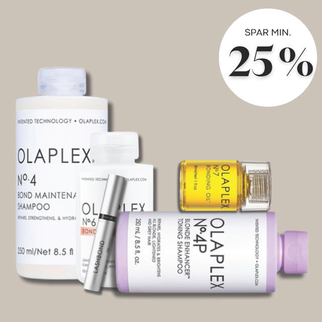 Olaplex hårpleje - Spar mindst 25% på shampoo, silver shampoo og hårolie. Gode skønhedsprodukter fra Olaplex hos Brandshop.dk