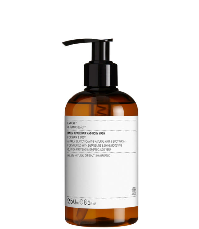Evolve Organic Beauty Daily Apple Hair And Body Wash, 250 ml.