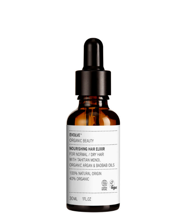 Evolve Organic Beauty Nourishing Hair Elixir, 30 ml.