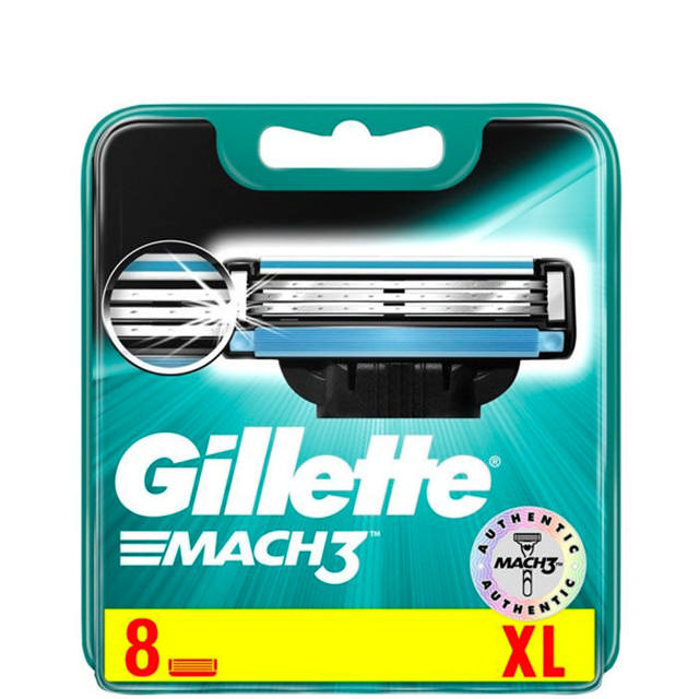 Gillette Mach3 Barberblade, 8 stk.