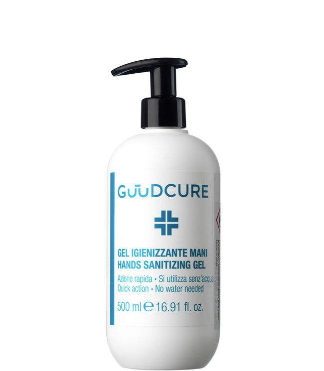 Guudcure hands Sanitizing gel - Hvid Flaske 68%, 500 ml.