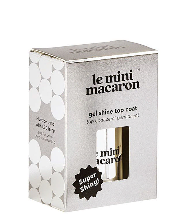 Le Mini Macaron Single Gel Polish Shine Top Coat, 10 ml.