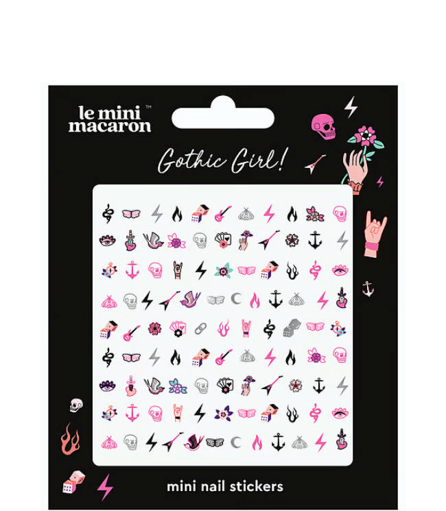 Le Mini Macaron Mini Nail Stickers Gothic Girl