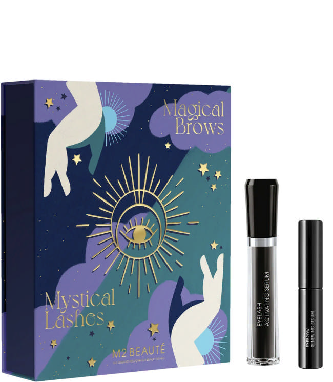 M2 Beauté Mystical Eyes Julegaveæske (Eyelash Activating Serum 4 ml. + Eyebrow Renewing Serum 1,5 ml.)