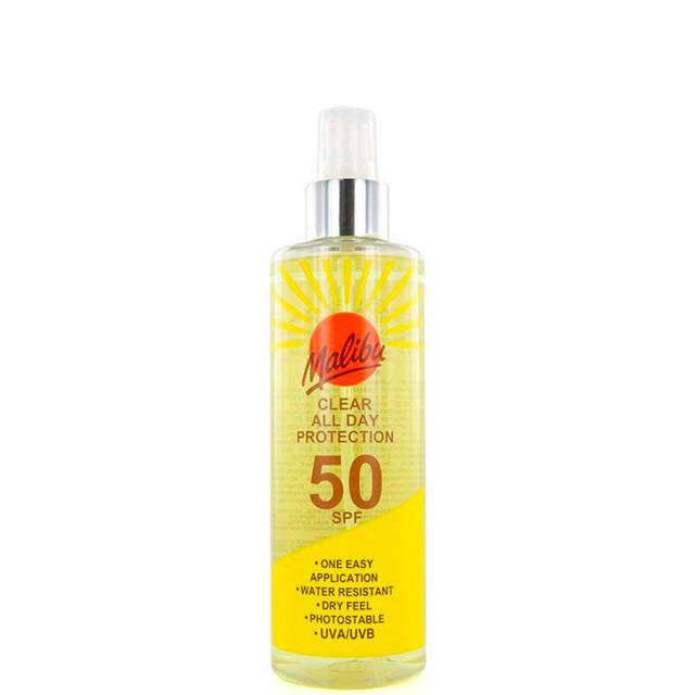 Malibu Clear All Day Protection SPF50, 250 ml.