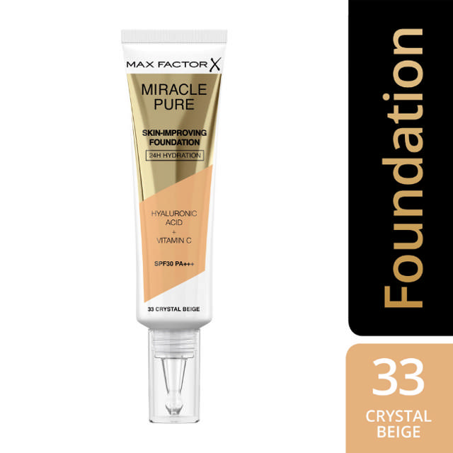 Max Factor Miracle Pure Foundation 33 Crystal Beige, 30 ml.