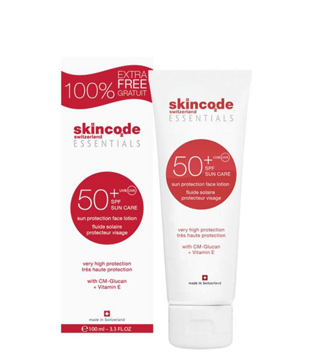 Skincode Sun protection face lotion spf 50+, 100 ml. (Datovare - 31/5/22)