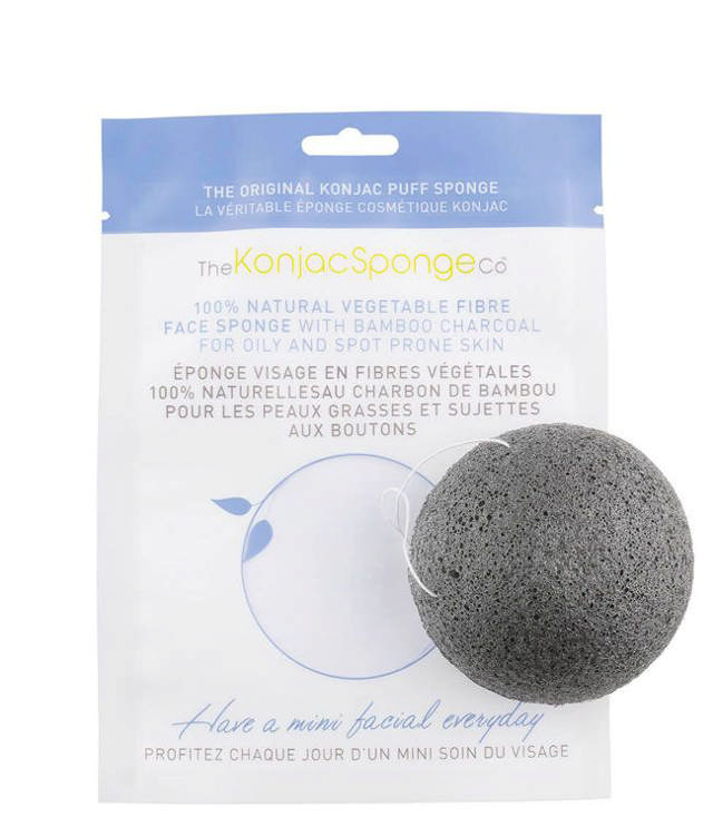 The Konjac Sponge Facial Puff Bamboo Charcoal