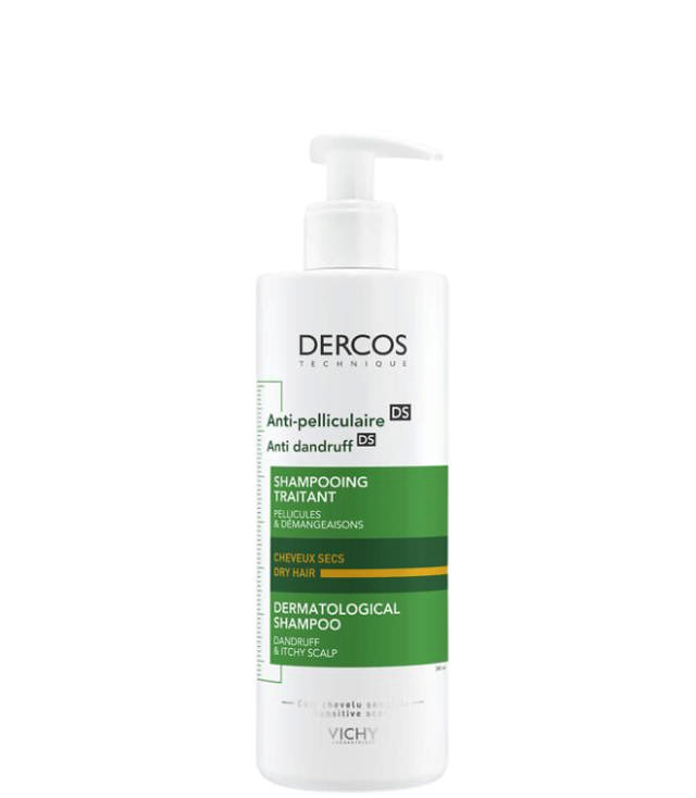 Vichy Dercos Anti-Dandruff Shampoo for Dry Hair, 390 ml.
