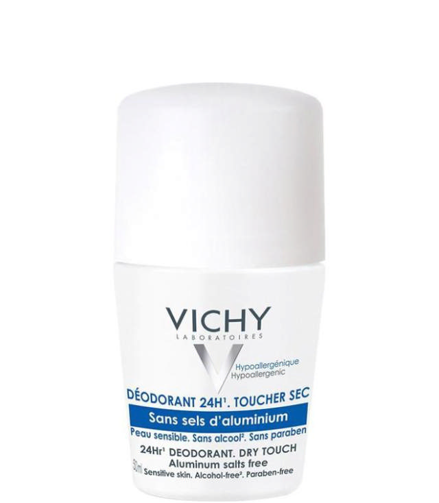 Vichy 24 hour Dry Touch sensitive Deo Roll-on, 50 ml.