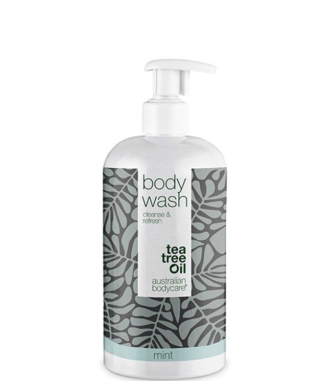 Body Wash med Tea Tree Oil â Showergel til daglig pleje og mod bumser og uren hud på kroppen - Mint / 500 ml