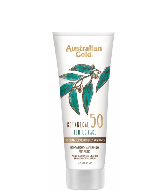 Australian Gold Botanical SPF 50 Tinted Face, Rich-Deep 88 ml.