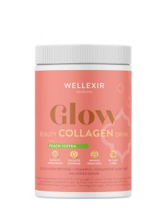 Wellexir Glow Beauty Collagen Drink Peach Ice Tea, 360 g.