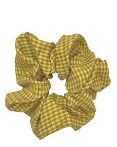 JA-NI Hair Accessories - Hair Scrunchies, The Yellow Thin Checkered