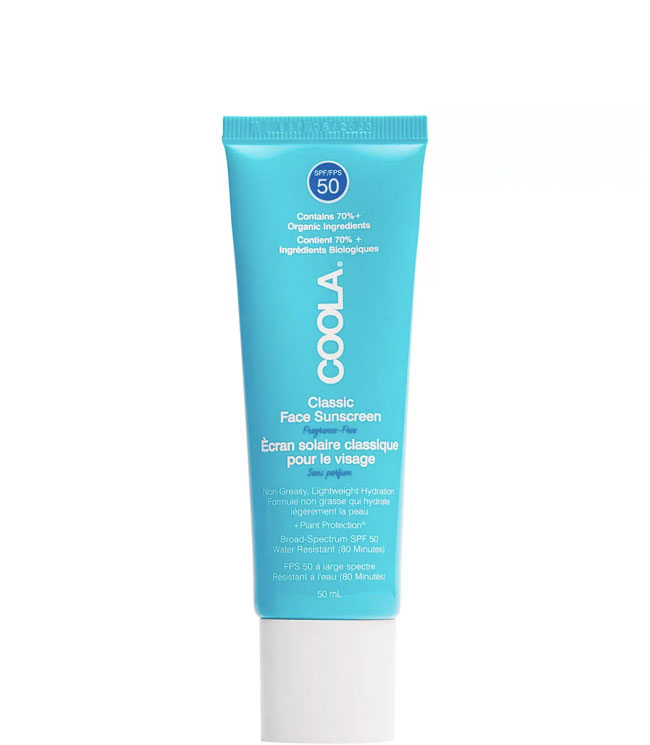 COOLA Classic Face Sunscreen Lotion Fragrance Free SPF50, 50 ml.