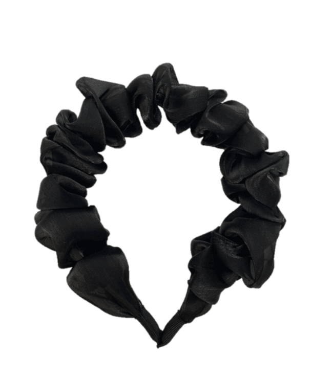 JA-NI Hair Accessories - Headband, The Black Wavy Silk