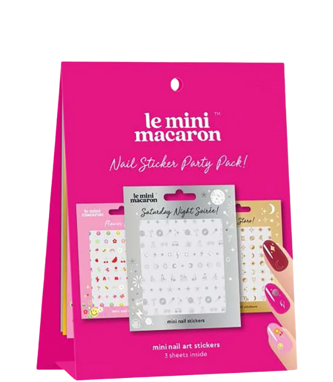 Le Mini Macaron Mini Nail Stickers Party Pack 3 pack
